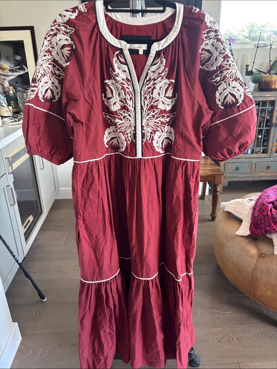 Anthropologie Dresses & Skirts - Anthropologie Embroidered Boho Maxi Dress Size M